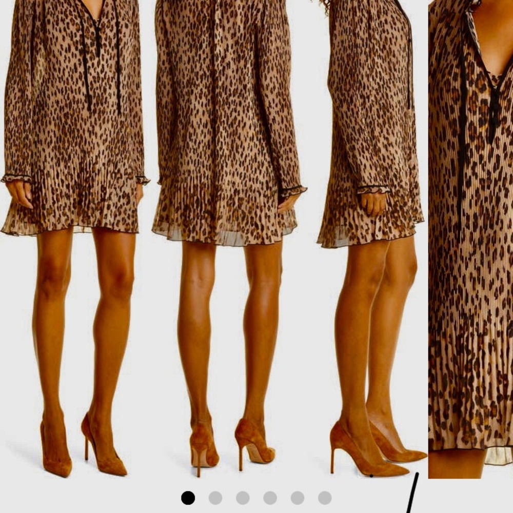 Veronica beard leopard chiffon dress. Worn only once
